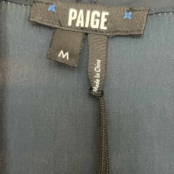 PAIGE Sevilla Long Sleeve Bodysuit in Navy Size Medium - Picture 4 of 9